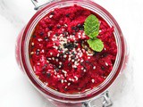 Beetroot Hummus with tahini