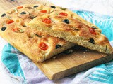 Black Olive and Cherry Tomato Focaccia