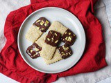 Chocolate Dipped Walnut Shortbread (vegan option)