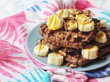 Chocolate Sourdough Waffles (vegan)