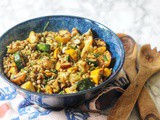 Courgette and Freekeh Salad with Lemon and Mint Dressing