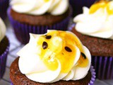 Dark Chocolate and Passion Fruit Cupcakes