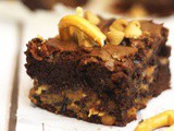 Fat Elvis Brownies stuffed with banana, pretzels and peanut butter