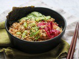 Flaky Tofu “Salmon” and Rice Bowl