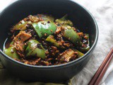 Green Pepper in Black Bean Sauce (Vegan)