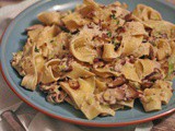 Mushroom, Leek and Chestnut Parpadelle – #PastaPlease