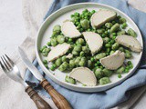 Pea, Broad Bean and Vegan Goats Cheese Salad