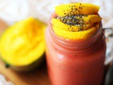 Raspberry and Mango Smoothie with Chia Seeds