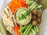 Roasted Garlic and Basil Hummus