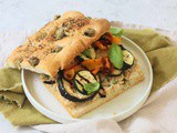 Roasted Vegetable and Chickpea Focaccia Sandwich