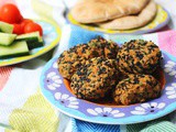 Sesame Crusted Baked Falafel