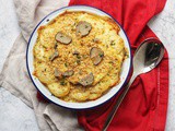 Truffled Root Vegetable Gratin with Cobnut and Thyme Crumb