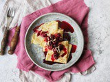 Vegan Almond Crêpes with Cherry Compote