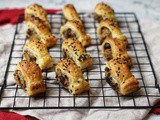 Vegan Chestnut and Cranberry Sausage Rolls