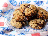 Vegan Chocolate Chip Cookies with Tahini and Sea Salt