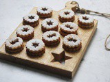 Vegan Cranberry Linzer Cookies