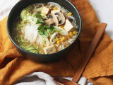 Vegan Ginger and Soy Rice Noodle Soup