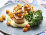 Vegan King Oyster Mushroom Scallops with Parsnips Three Ways