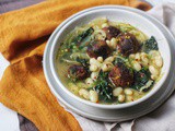 Vegan Meatball, Cavolo Nero and Cannellini Bean Soup