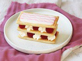 Vegan Raspberry and Cream Mille-Feuille