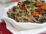 Winter Wild Rice Pilaf with Butternut Squash, Kale and Cranberries