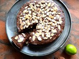 Chocolate Almond Lime Semolina Cake