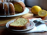 Lemon Almond Poppy Seed Cake with Lemon Crème Fraiche Glaze