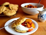 Nectarine Shortcakes with Nectarine Butter Caramel