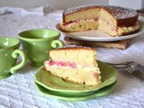 Rhubarb and Custard Victoria Sponge