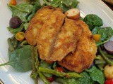 Guests, like fish, begin to smell after three days. – Benjamin Franklin and Cajun Fried Tilapia and Spinach and Veggie Salad