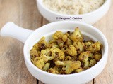 Cauliflower Mezhukkupuratti Recipe / Stir fried Cauliflower with Black Pepper