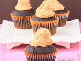 Dark Chocolate Cupcakes with Peanut Butter Frosting