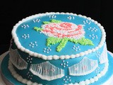 Royal Icing Cross Stitch Cake