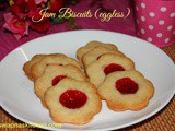 Jam Biscuits / Jam filled cookies (eggless)