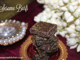 Sesame Burfi / Sesame brittle recipe (using jaggery)