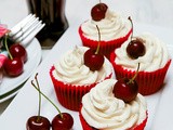 Cherry Coca-Cola (Coke) Cupcakes #cbias