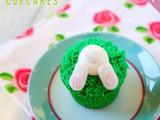 Easter Bunny Butt Cupcakes