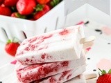 Natural Strawberry Coconut Ice Lollies (Popsicles)