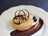 Coffee Pannacotta with Boozy Chocolate sauce