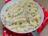 One Pot Ham and Peas Fusilli Pasta