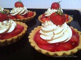 Mini strawberry and cream tarts
