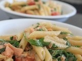 Creme Fraiche and Lemon Pasta with Smoked Salmon