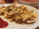 Fried Maultaschen and Egg