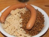 Spätzle and Linsen (Lentils)