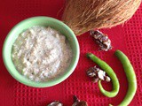 Coconut chutney with green chillies