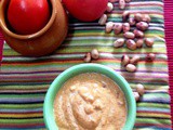 Peanut Chutney with tomatoes