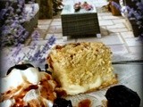 Κέικ λεμονιού, κρέμα και crumble αμυγδάλου