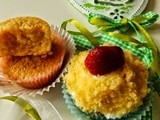 Ανοιξιάτικα cupcakes της ανακύκλωσης ή yellow velvet cupcakes