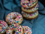 Baked Vanilla Donuts with Jam