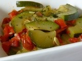 Courgettes with red peppers and sun-dried tomatoes – Vegan